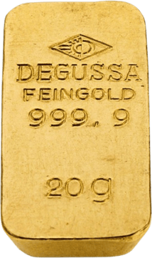 20g Goldbarren Degussa (Sargform)