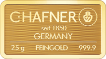 25 g Goldbarren C. Hafner