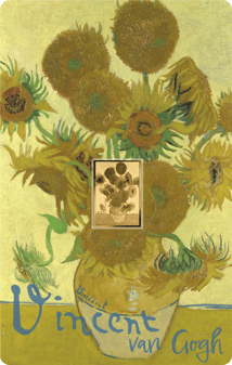 Gold Vincent van Gogh Sonnenblumen Coincard