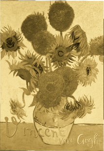 Gold Vincent van Gogh Sonnenblumen Coincard