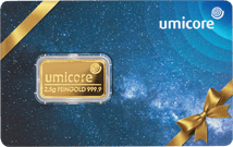 2,5g Goldbarren Umicore Geschenkbarren