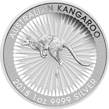 25 x 1 Unze Silber Känguru Nugget 2018 (25er Münztube)