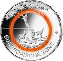 25 x 5 Euro Rolle Subtropische Zone 2018 (Stempelglanz)