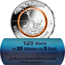 25 x 5 Euro Rolle Subtropische Zone 2018 (Stempelglanz)
