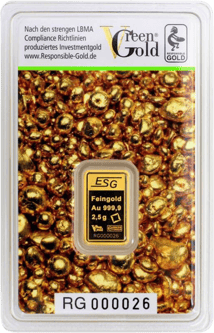 2,5g Goldbarren Responsible-Gold (Auropelli)