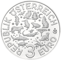3 Euro Tiertaler Serie Österreich Papagei 3 EUR (6. Motiv | CuNi)