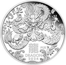 3 Münzen Silber Set Lunar III Drache 2024 PP (Auflage: 1.000 | Polierte Platte)
