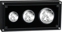 3 Münzen Silber Set Lunar III Hase 2023 (Auflage: 1.000 | Polierte Platte)