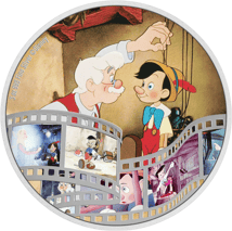 3 Unze Silber Disney Meisterwerke Pinocchio 2022 PP (Auflage: 2.000 | Polierte Platte | coloriert)