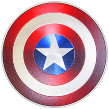 5 Unze Silber Marvel Captain America 2023 PP (Auflage: 500 | coloriert |gewölbt | PP)