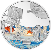 3 Unze Silber Star Wars Schlacht von Hoth 2022 PP (Auflage: 1.000 | Polierte Platte)