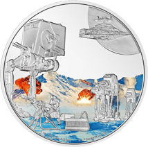 3 Unze Silber Star Wars Schlacht von Hoth 2022 PP (Auflage: 1.000 | Polierte Platte)