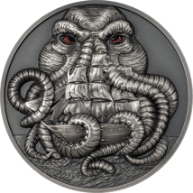 3 Unze Silber H.P. Lovecraft - Cthulhu-Mythos 2022 AF HR (Auflage: 750 | Ultra High Relief)