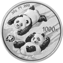 30 g Platin China Panda 2022 (Auflage:10.000)