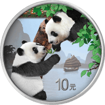 30g Silber China Panda 2023 (Auflage: 1.888 | coloriert | Produktkarte)