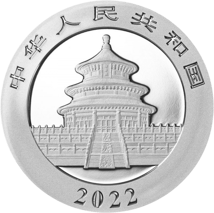 30g Silber China Panda 2022 (Auflage: 1.888 | coloriert | Produktkarte)