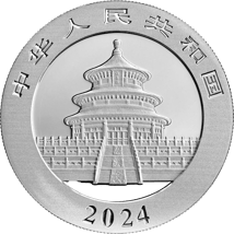 30g Silber China Panda 2024 (Auflage: 1.888 | coloriert | Produktkarte)