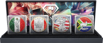 4 x 1 Unze Silber Diamond Flag Set 2023 (Auflage: 100 | Diamantenstaub)