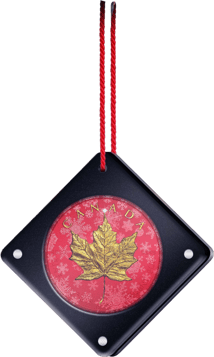 4 x 1 Unze Silber Maple Leaf Weihnachten (Auflage: 150 | Edelsteinstaub)