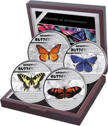 4 x 30 Fr Silber Schmetterling Set PP (UV-Farben + Lampe)