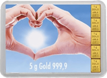 5 g Goldbarren "Für eine goldene Zukunft" (Kippbild)