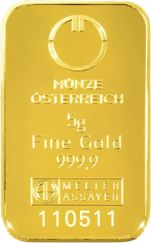 5 g Münze Österreich Kinebar Goldbarren