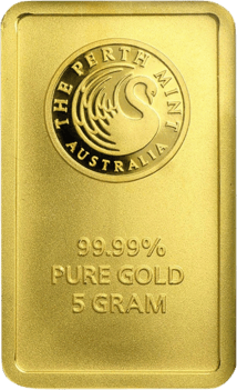 5 g Perth Mint Goldbarren Känguru