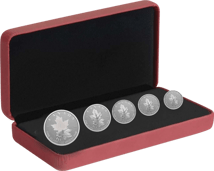5 Münzen Silber Maple Leaf Fractional Set 2022 (Auflage: 3.000 | Reserve Proof)