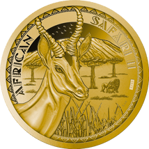 5 Unze Gold African Safari II Antilope 2024 PP (Auflage: 33 | Polierte Platte)