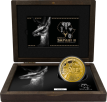 5 Unze Gold African Safari II Antilope 2024 PP (Auflage: 33 | Polierte Platte | Zertifikat Nr. 33)