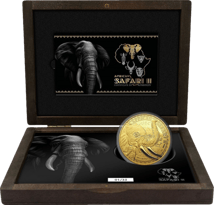 5 Unze Gold African Safari II Elefant 2021 PP (Auflage: 33 | Polierte Platte | Zertifikat Nr. 33)