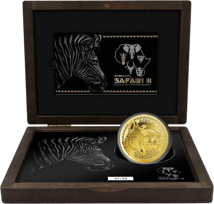 5 Unze Gold African Safari II Zebra 2022 PP (Auflage: 33)