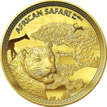 5 Unze Gold African Safari Leopard 2018 PP (Auflage: 50 | Polierte Platte | Nr. 1)