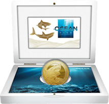 5 Unze Gold Ocean Five Weißer Hai 2022 PP (Auflage: 33 | Polierte Platte | Zertifikat Nr. 1)