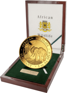 5 Unze Gold Somalia Elefant 2017 PP (Auflage: 50 Münzen)
