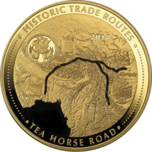 5 Unze Gold Teeroute 2018 (Auflage: 50 Münzen | 2. Motiv | Handelsrouten | Etui & Zertifikat)