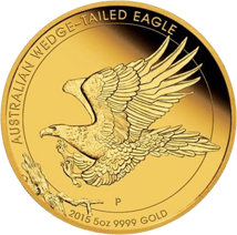5 Unze Gold Wedge Tailed Eagle 2015 PP ( inkl. Box & Zertifikat)