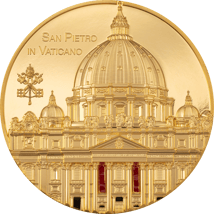 5 Unze Gold Tiffany Art - Metropolis Roma 2022 PP HR (Auflage: 50 | Polierte Platte | Ultra High Relief)