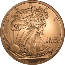5 Unze Kupfermünze Walking Liberty