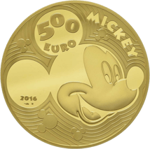 5 Unze Mickey Maus 2016 PP (500 Euro | 99er Auflage)