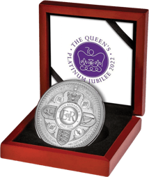 5 Unze Silber 70.Jubiläum Thronbesteigung Elisabeth II. 2022 (Auflage 500 | Polierte Platte)