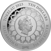 5 Unze Silber 70 Jahre Krönung Elisabeth II. 2023 (Auflage 500 | Polierte Platte)