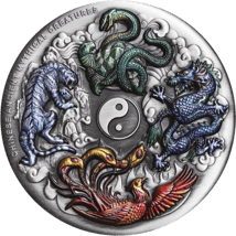 5 Unze Silber Chinesische Fabelwesen 2021 AF (Auflage: 488 | Antik Finish)