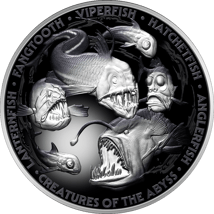 5 Unze Silber Geschöpfe der Tiefsee 2024 PP (Auflage: 350 | coloriert | Polierte Platte)