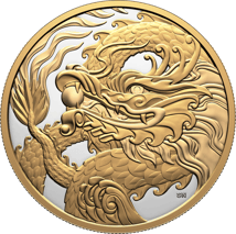 5 Unze Silber Kanada Triumphant Dragon 2026 (Auflage: 2.588 | teilvergoldet | Polierte Platte)