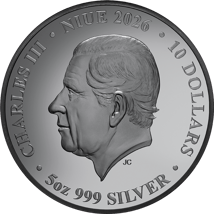 5 Unze Silber Honigbiene 2026 (Auflage: 350 | teilvergoldet | Black Proof)