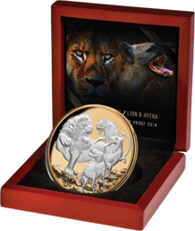 5 Unze Silber Löwe und Hyäne 2022 PP (Auflage: 500 | Polierte Platte | gildet)