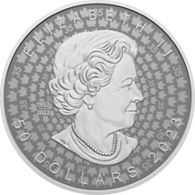 5 Unze Silber Maple Leaf 2023 (Auflage: 1.750 | Ultra High Relief  | Reverse Proof)