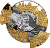 5 Unze Silber Marco Polo Puzzlemünze 2025 (Auflage: 500 | teilvergoldet | Antik Finish)