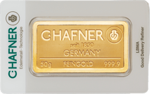 50 g Goldbarren C. Hafner